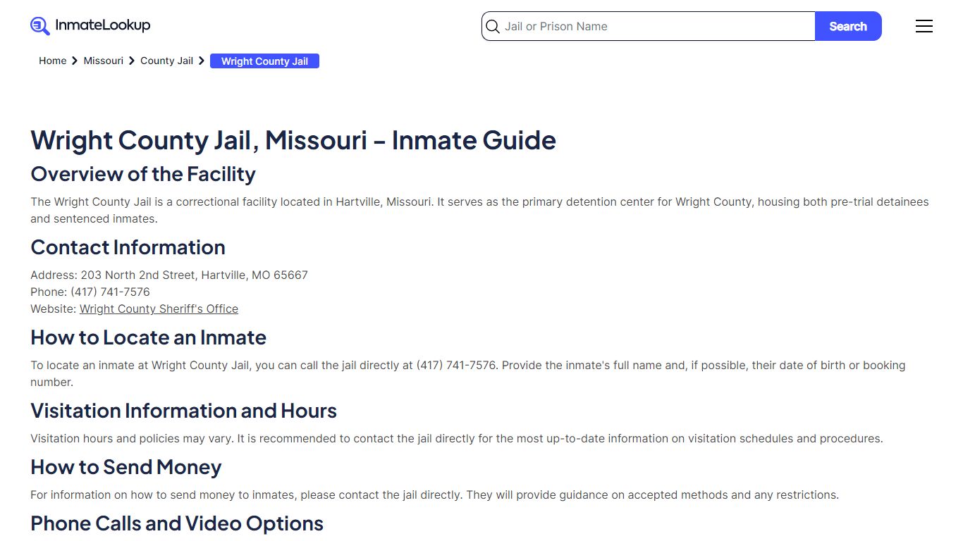 Wright County Jail Inmate Search - Inmate Lookup